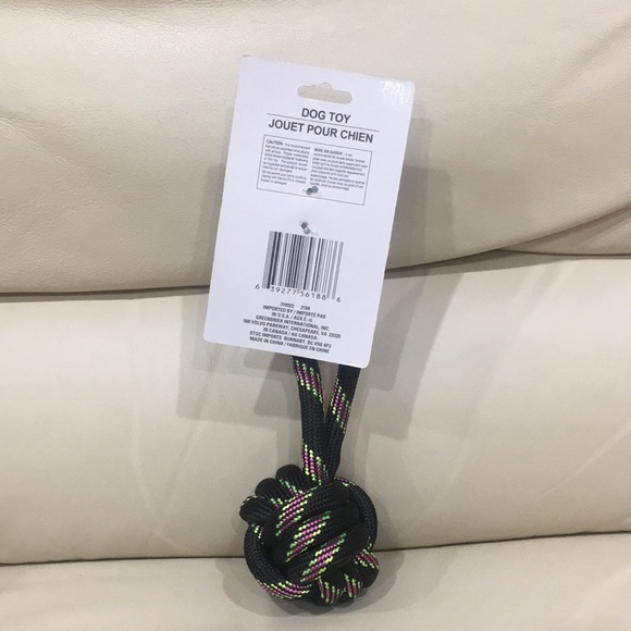 NWT Dog Rope Knot Toy Black Purple Green - Picture 4 of 6
